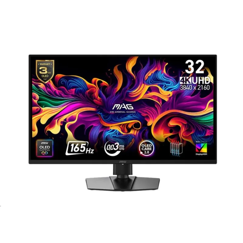 MSI MAG/ 322UP E16/ 31, 5"/ QD-OLED/ 4K UHD/ 165Hz/ 0, 03ms/ Čierna/ 3R…