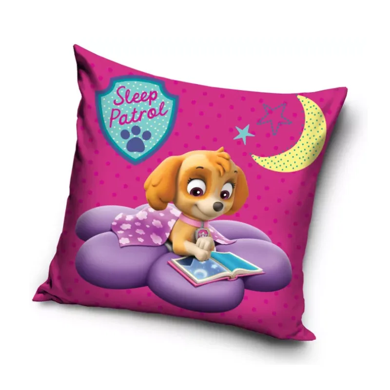Detský vankúšik Tlapková Patrola Skye čitateľka 40x40 cm