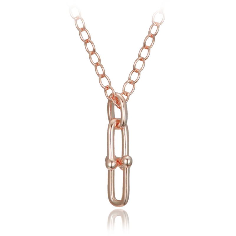 MINET Moderní pozlacený stříbrný náhrdelník