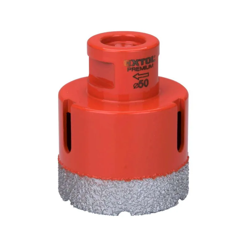 Vrták korunkový diamantový do uhlovej brúsky, ⌀53mm, EXTOL PREMIUM