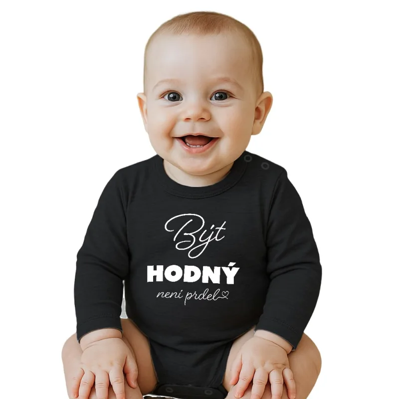 Detské body s potlačou New Baby Být hodný.....