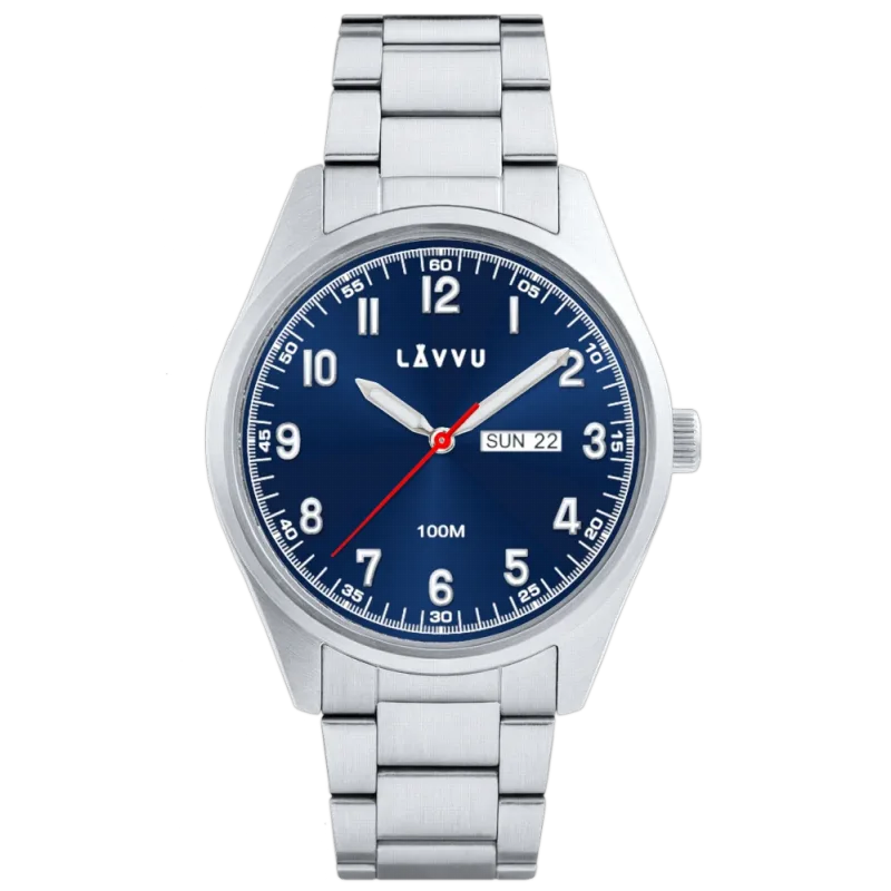 LAVVU Náramkové ocelové pánské hodinky FOSEN Blue LWM0310