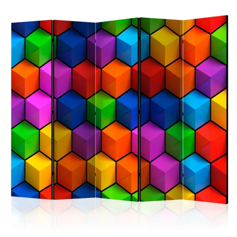 Artgeist Paraván - Colorful Geometric Boxes [Room Dividers]