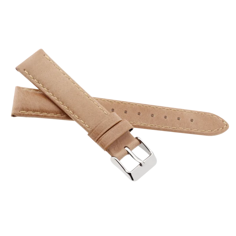 JVD Kožený unisex béžový řemínek na hodinky R41517/22