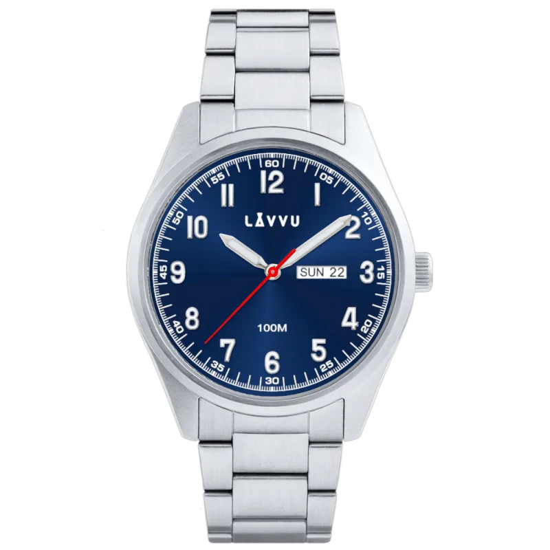 LAVVU Ocelové pánské hodinky FOSEN Blue LWM0310