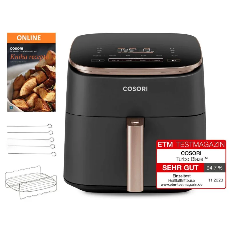 Cosori TurboBlaze Pro horkovzdušná fritéza 6.2l - černá CAF-DC602-KEUR