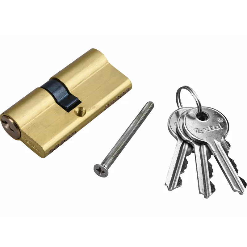 Cylindrická mosadzná vložka, 65mm, 3x kľúč, EXTOL CRAFT