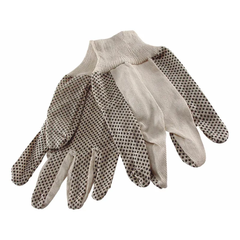 Rukavice bavlna, PVC terčíky, 10"