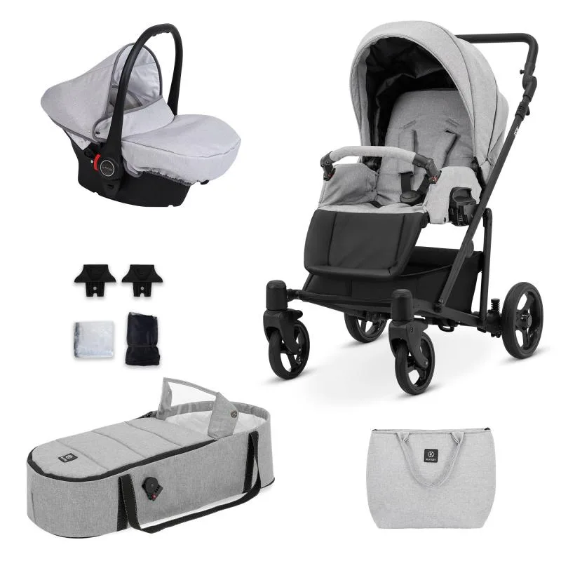 Kočík Kunert Roy black frame 3v1 - grey