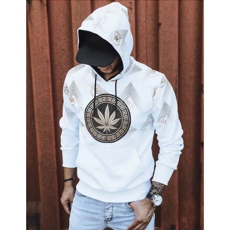 Dstreet mikina s kapucňou biela BX5315 L