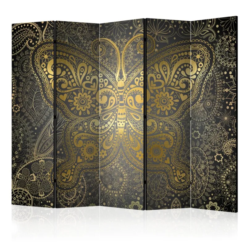 Artgeist Paraván - Golden Butterfly II [Room Dividers]