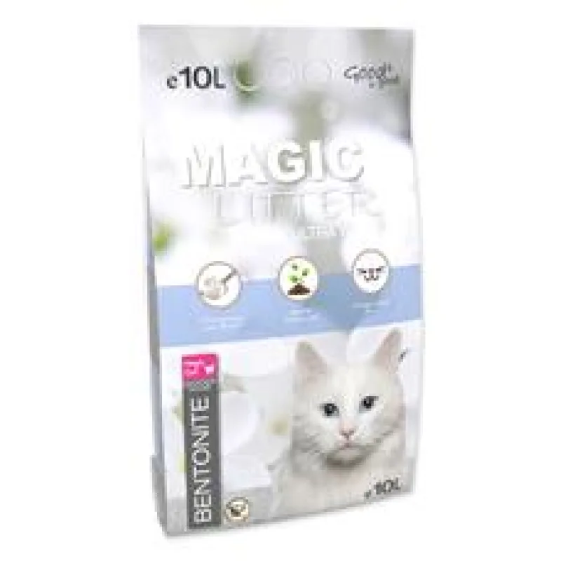 Kočkolit MAGIC LITTER Bentonite Ultra White 10 l