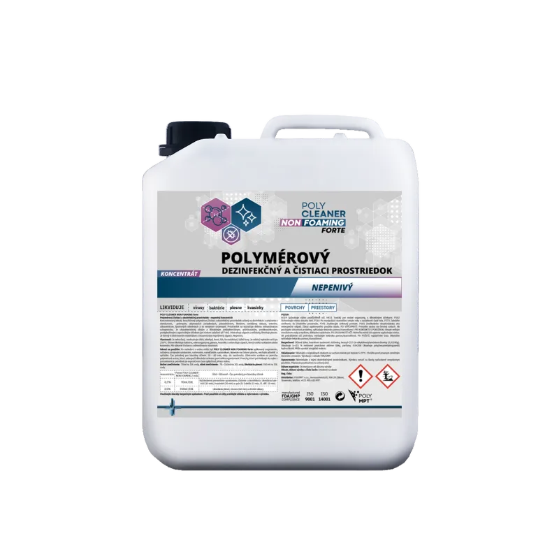 POLY CLEANER NON FOAMING forte – nepenivý čistiaci a dezinfekčný prostriedok na podlahy, POLYMPT