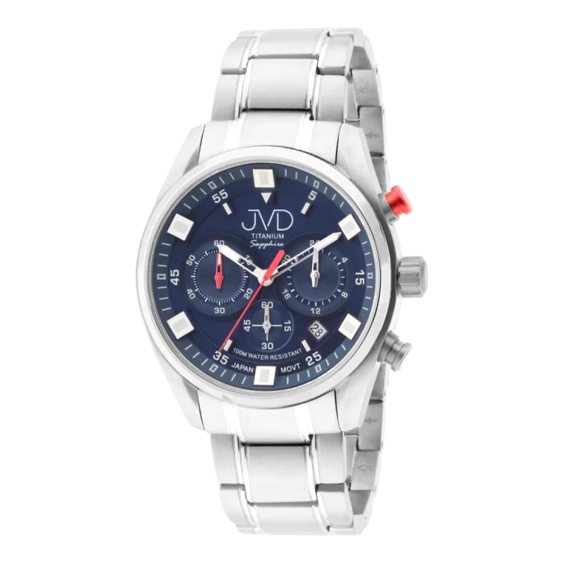 JVD Pánské titanové antialergické vodotěsné luxusní hodinky JVD JE2005.2