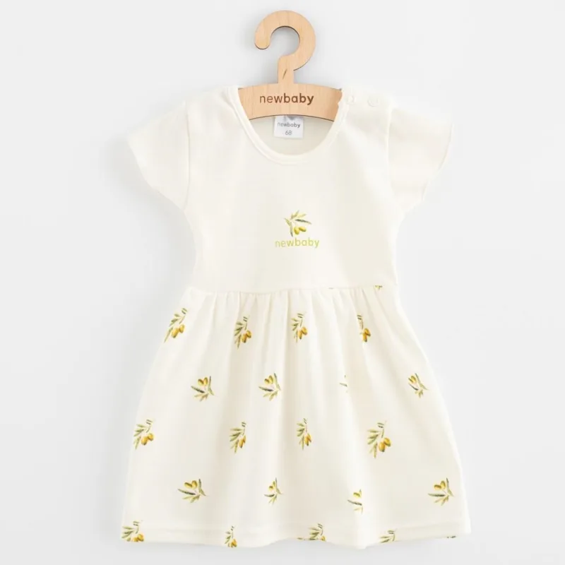 Dojčenské šaty z organickej bavlny s krátkym rukávom New Baby Olivy