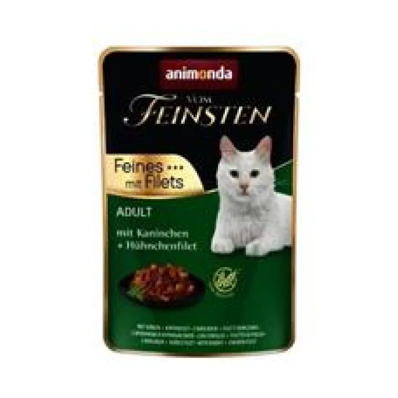 Vom Feinsten Adult FEINES m.Fillets - králík + kuřecí filet, kapsička pro kočky 85g