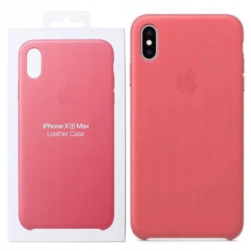 Puzdro iPhone XS Max Leather Case Peony Pink MTEX2ZM/A