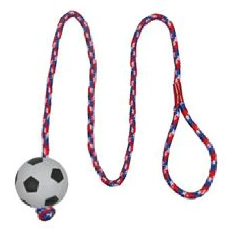 Vrhací míč mechová guma na šňůře TRIXIE 6 cm/1 m