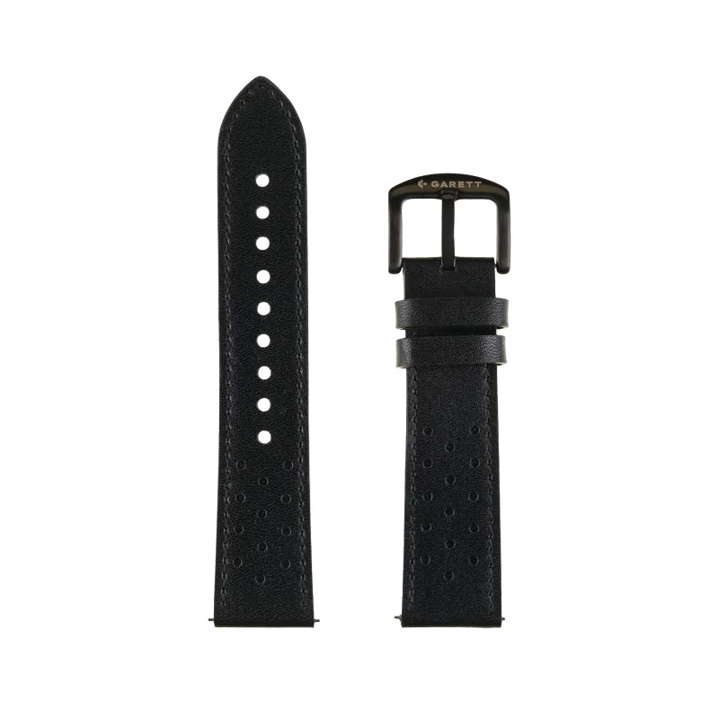 Garett univerzální řemínek 22 mm, černý kožený STRAP_V_BLK_LTH