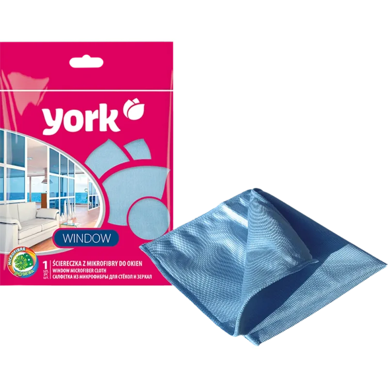 York Window Mikrovláknová utierka na okná modrá uni