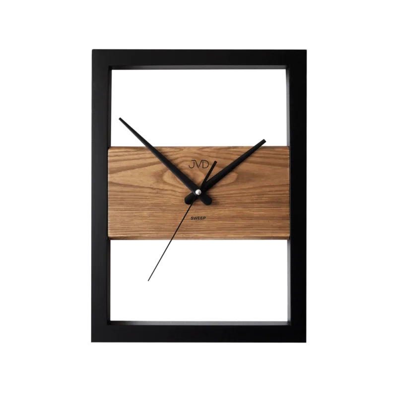 JVD Dřevěné designové hranaté hodiny JVD NS22005/78