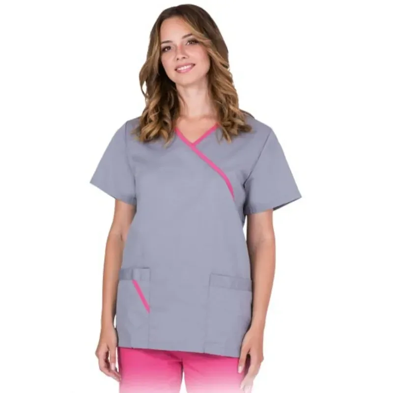 Reis Aria-J blúza lekárska sivo-ružová S-2XL