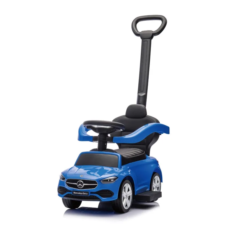 Detské odrážadlo s vodiacou tyčou MERCEDES C-Class Deluxe Milly Mally Blue