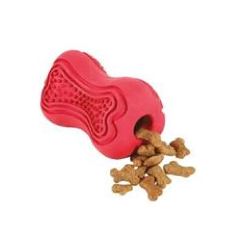 Hračka pes TITAN gumová kost červená Zolux S