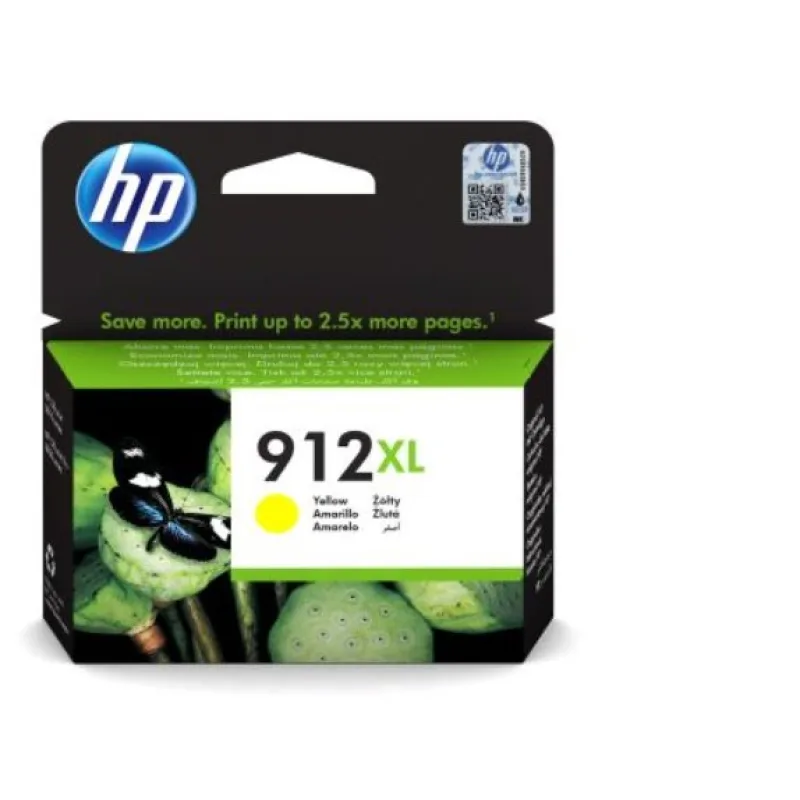 HP 912XL High Yield Yellow Original Ink Cartridge 3YL83AE#BGY