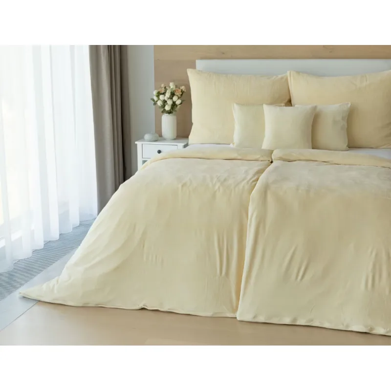 Matějovský Obliečky Bavlnený mikroplyš PREMIUM PIESKOVÝ 70x90 cm