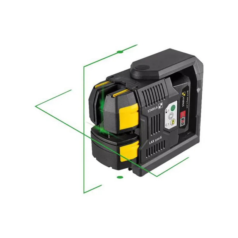 Samonivelačný líniový krížový laser STABILA LAX500G 7-dielny SET 2x batéria CAS