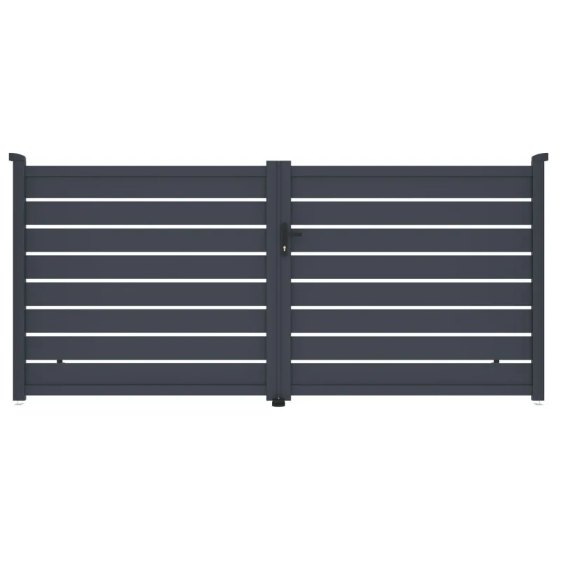 Brána G21 Reno 350x158 cm dvojkrídlová, antracitová