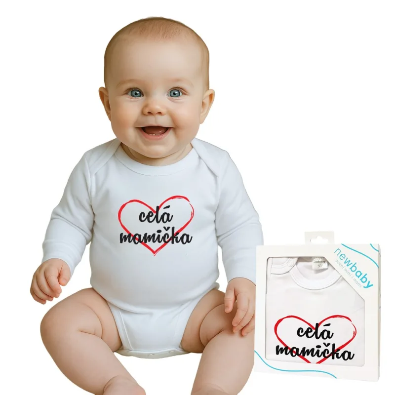 Body s potlačou New Baby celá mamička - darčekové balenie