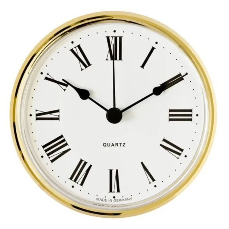 MPM Vestavné hodiny 103 mm - zlaté, římské číslice 550/4171-01 E22.4788.001267