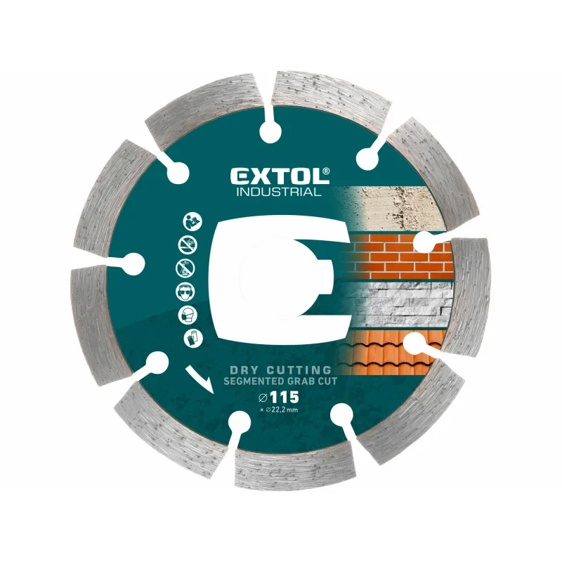 Diamantový rezný kotúč Grab Cut, 115mm, EXTOL INDUSTRIAL