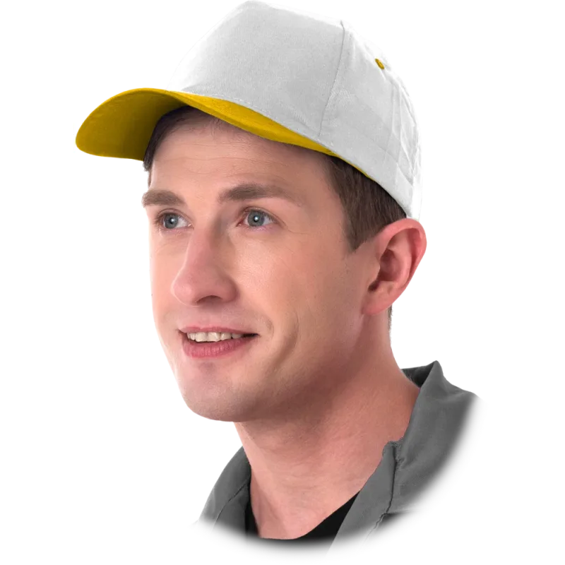 Reis CZ WY Šiltovka White/Yellow 50 Pack