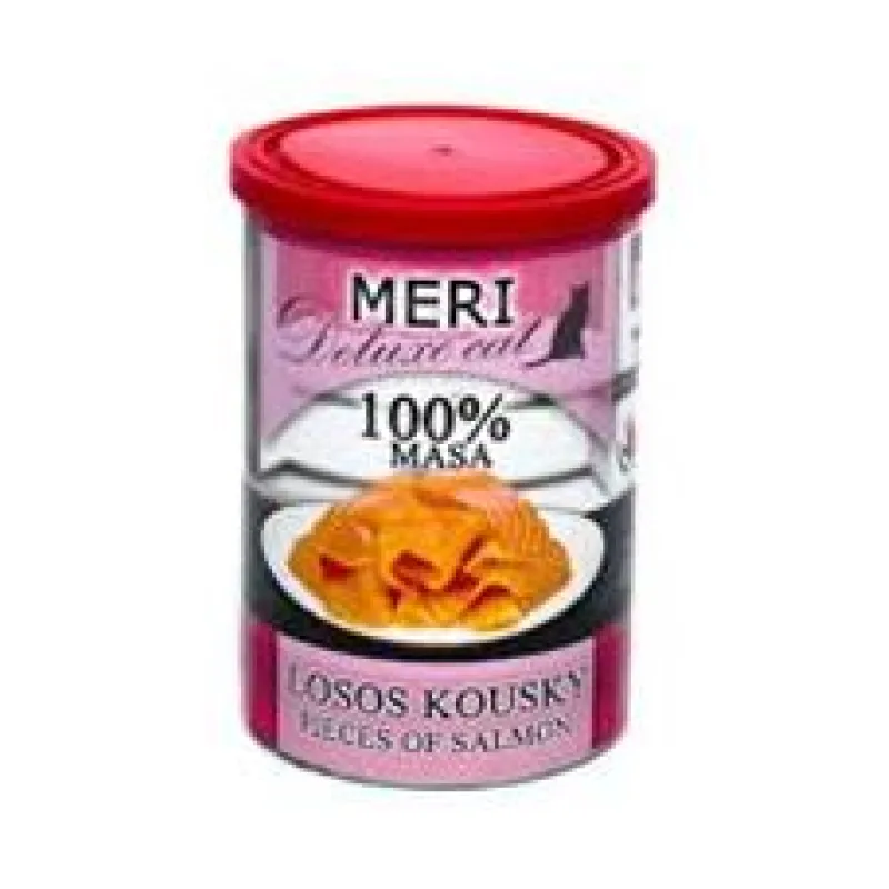 MERI Deluxe Cat losos kousky, konzerva 400g