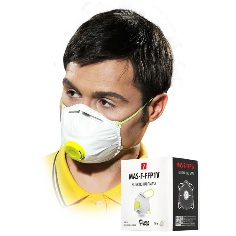 Reis MAS F FFP1V Protiprachová polomaska s ventilom 10 ks