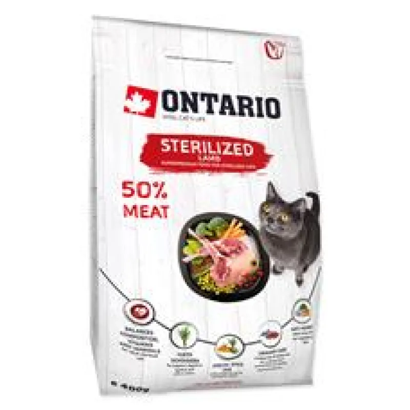ONTARIO Cat Sterilised Lamb 6,5 kg
