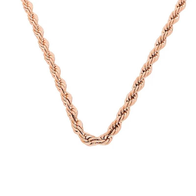 MPM Dámský nerezový řetízek 7903-60 - růžově pozlacený