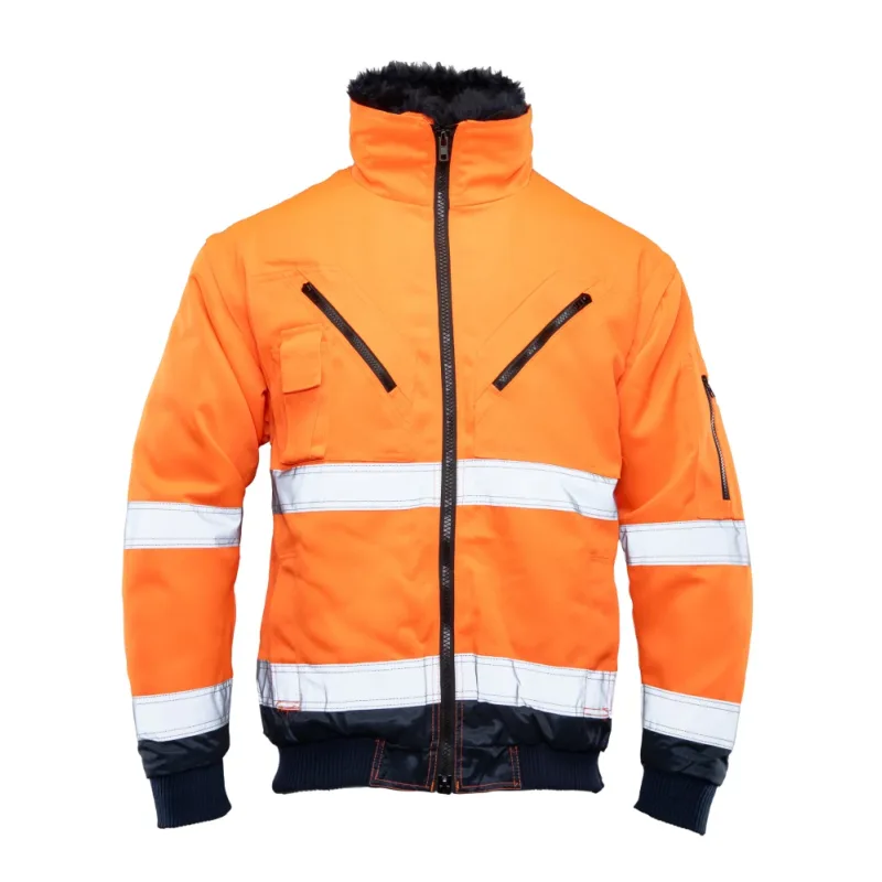 Polstar BOMBER 3V1 HI-VIS reflexná zimná bunda Orange/Blue