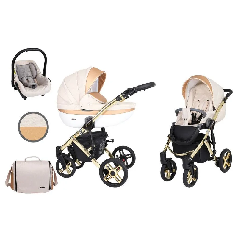 Kočík Kunert Mila Premium gold frame 3v1 - 03