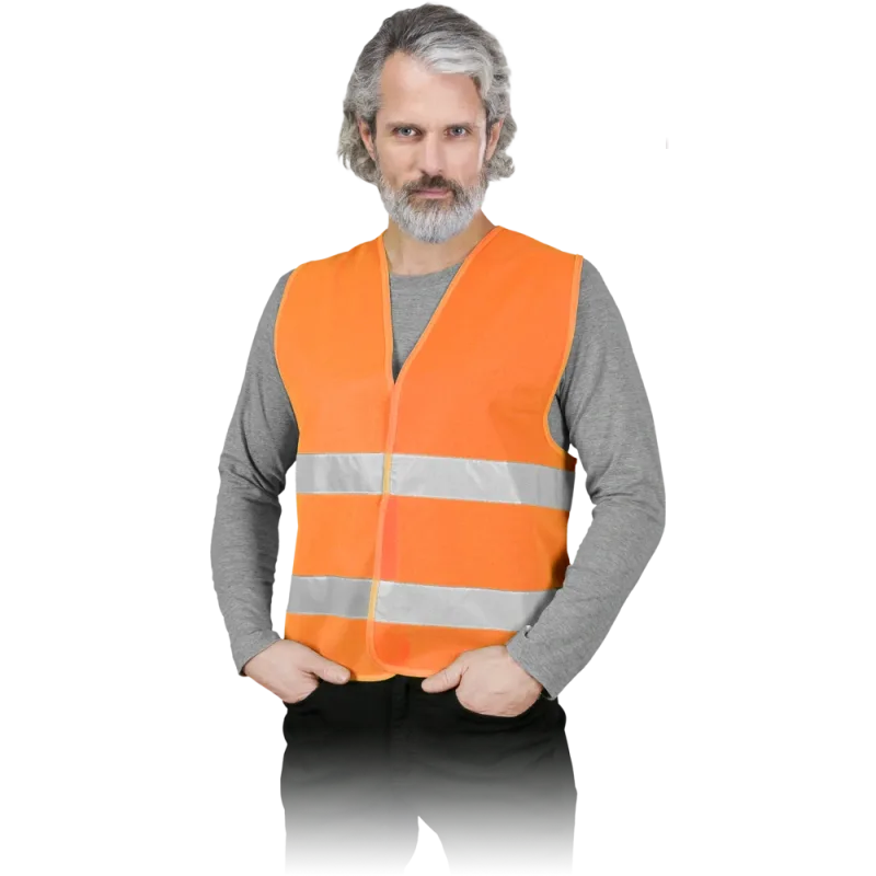Ogrifox LUMI HI-VIS vysoko reflexná vesta 5 PACK oranžová S-3XL