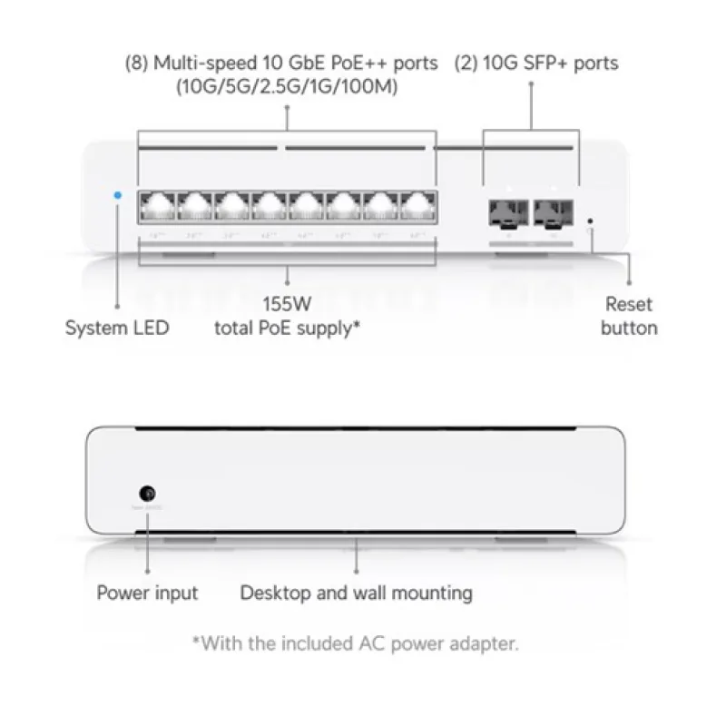 Ubiquiti USW-Pro-XG-8-PoE, UniFi Pro XG 8 PoE USW-Pro-XG-8-PoE