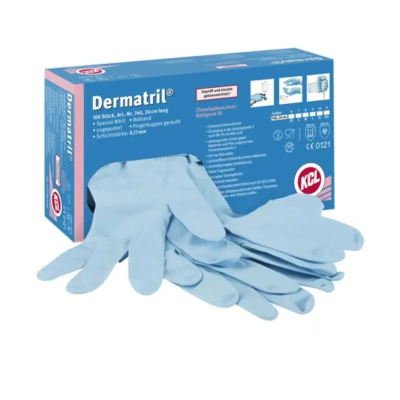 Honeywell DERMATRILL 740 rukavice modré 100 KS