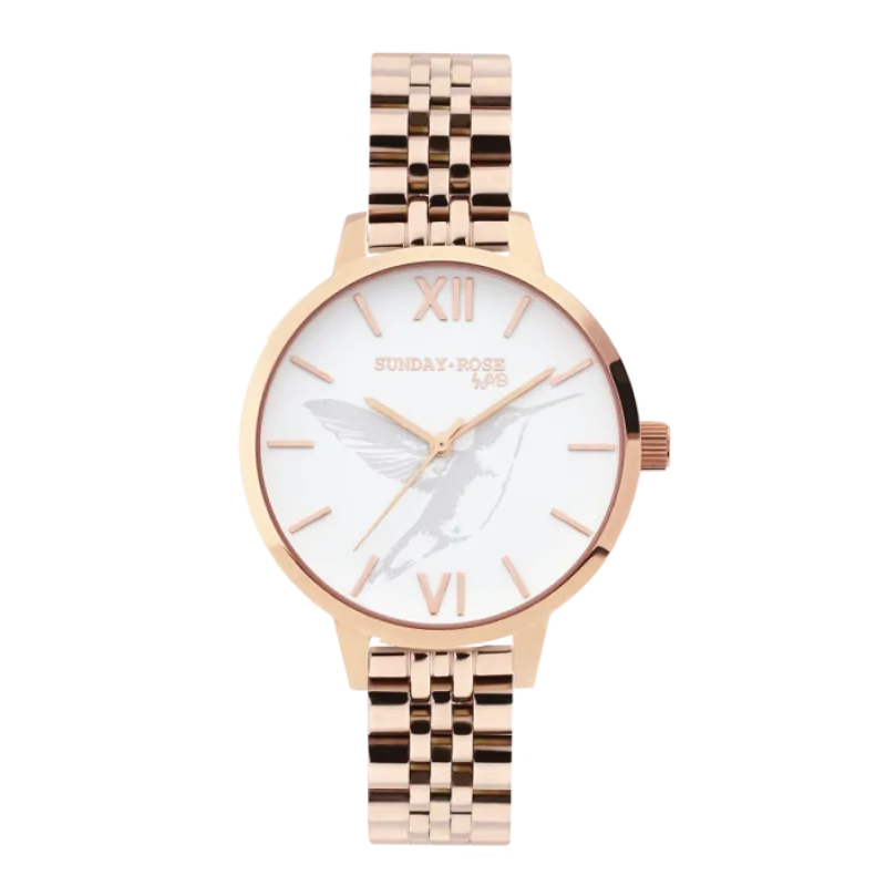 Dámské luxusní designové hodinky SUNDAY ROSE Spirit METAL BAND SUN-S01 METAL BAND