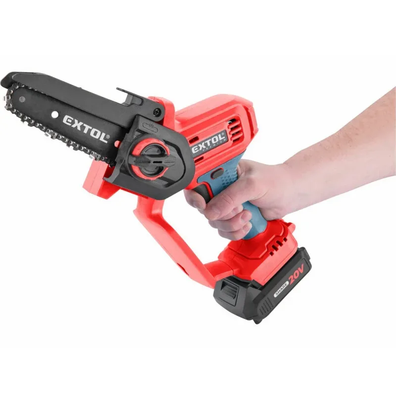 Píla reťazová kompaktná aku Share20V, 1x 2Ah, čepeľ 12cm, EXTOL PREMIUM