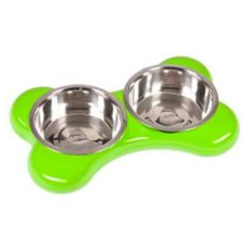 Karlie-Flamingo Miska nerez KOST 2x1500ml/49x30x10/zelená