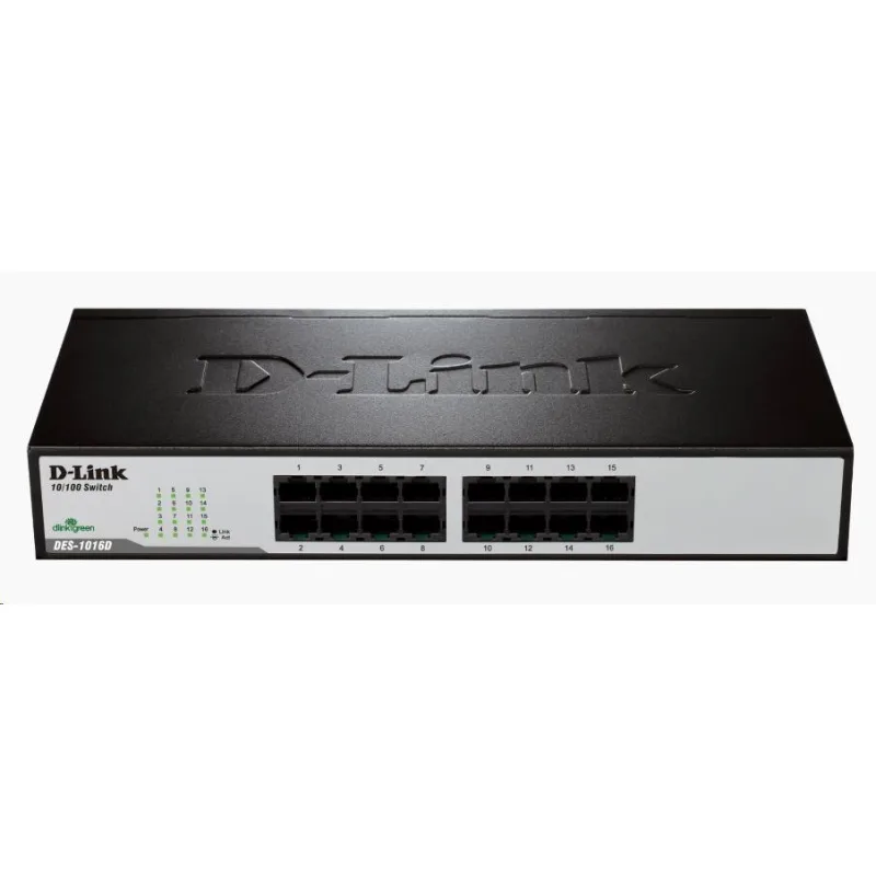 D-Link DES-1016D 16-portový 10/ 100 stolový/ pozemný prepínač DES-1016D/E