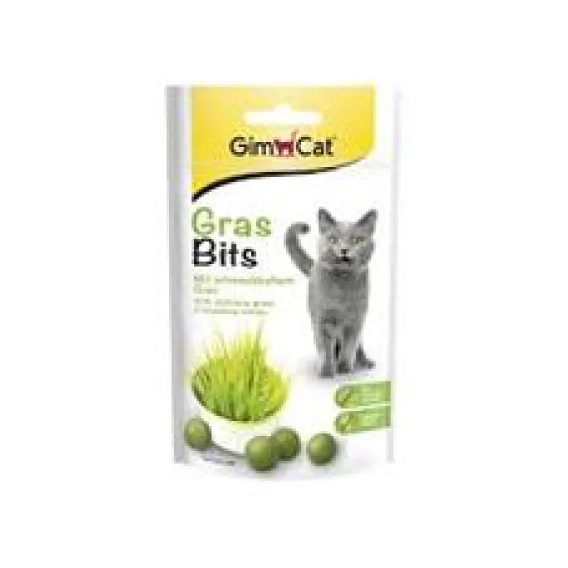Gimcat Gras Bits tablety s kočicí trávou 40g